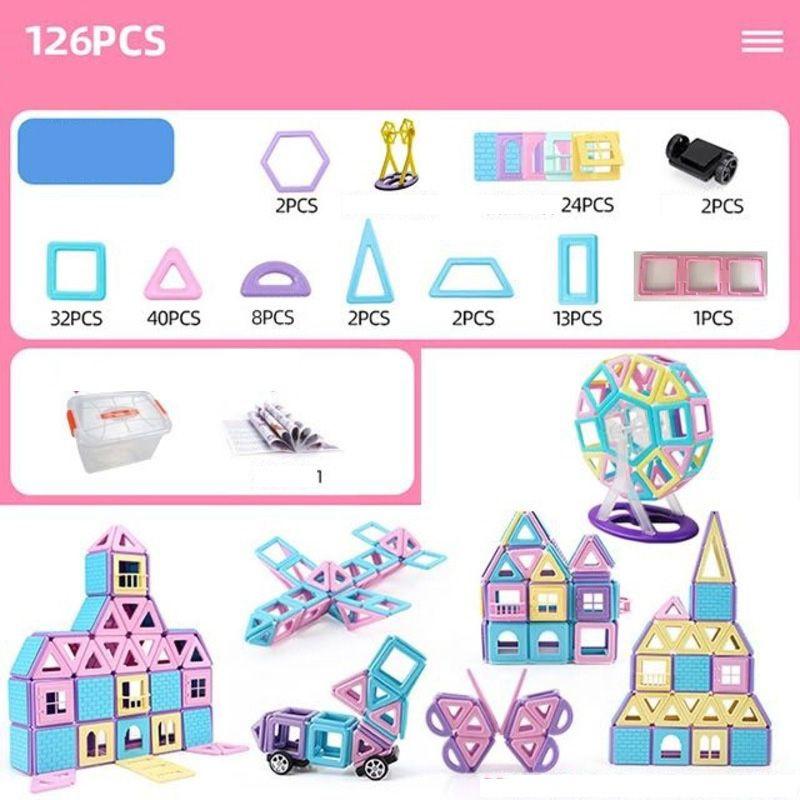 Magnetic Building Blocks Set Creative Educational Toy For Children Adults