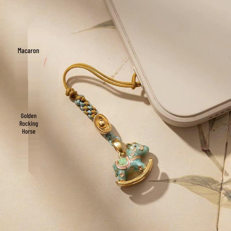 Dopamine-Inspired Cute Chinese Mobile Phone Pendant: Elegant Anti-Lost Charm for Women, Perfect Small Gift