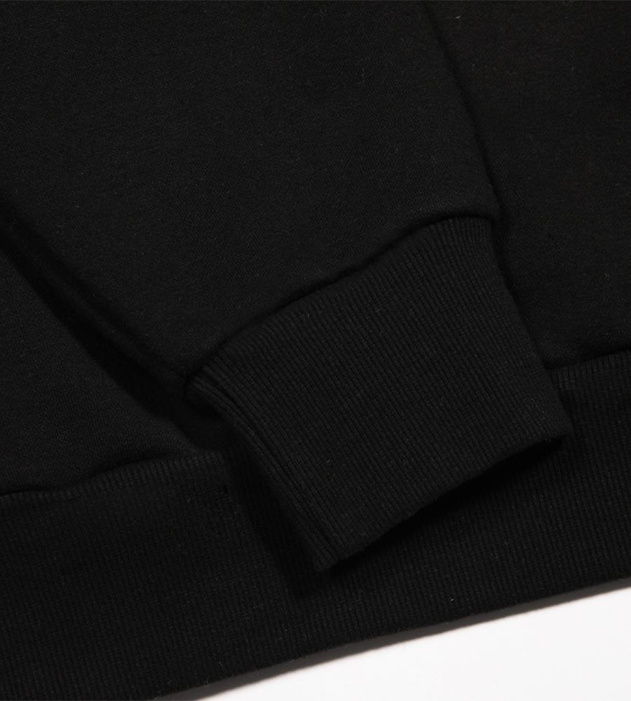 NP STUDIO Orca Whale Oversized Sweatshirt Black