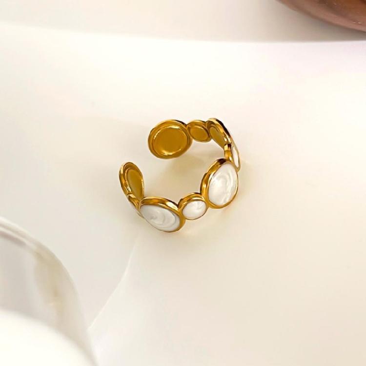 Geometric Open Rings Hand Jewelry Fashion Finger Rings Stainless Steel Texture Suitable for Fashion Enthusiasts Present