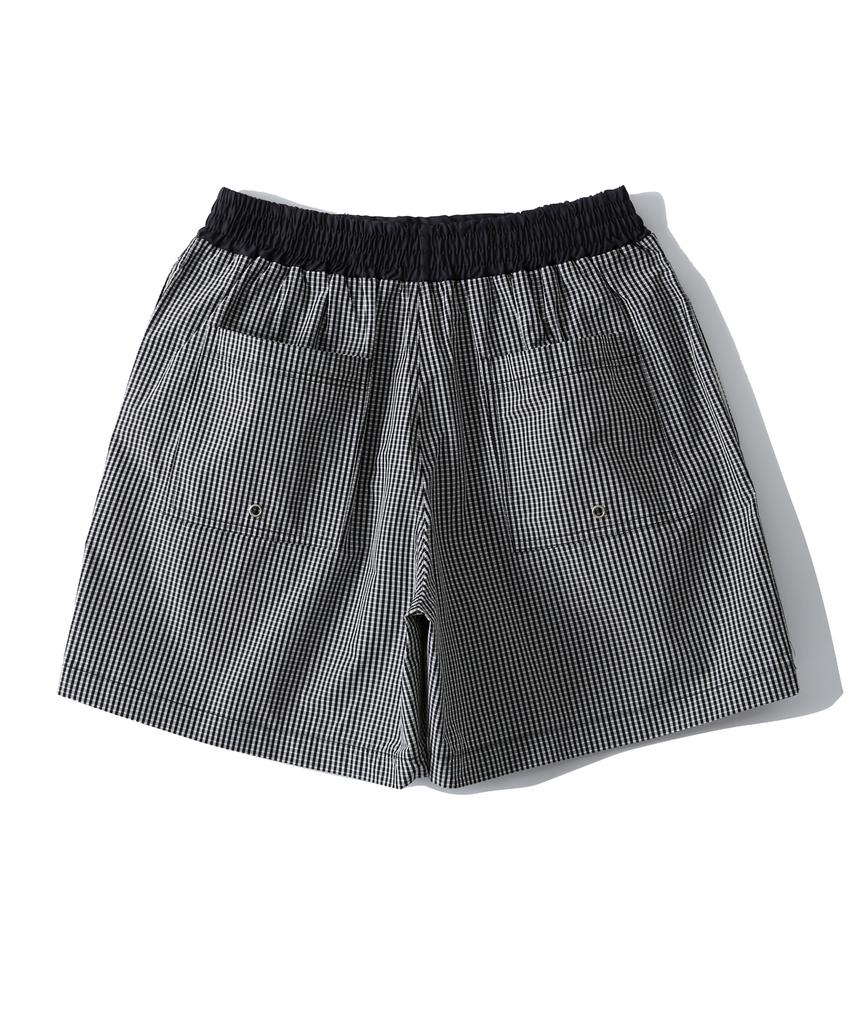 GARDEN EXPRESS Check Sports Shorts (Black)