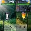 Solar Flame Lights Outdoor LED Flame Lantern Solar Lights Waterproof Auto On/Off Lighting Decorations Lamp For Yard Lawn Patio