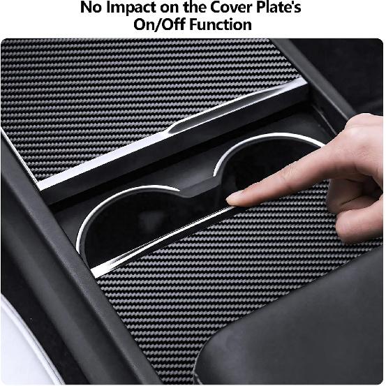 Tesla Model Y Juniper 2025-2026 & Model 3 Highland Center Console Wrap Kit ABS Carbon Fiber Cover Sticker Ultra Slim Interior Protector Decorative