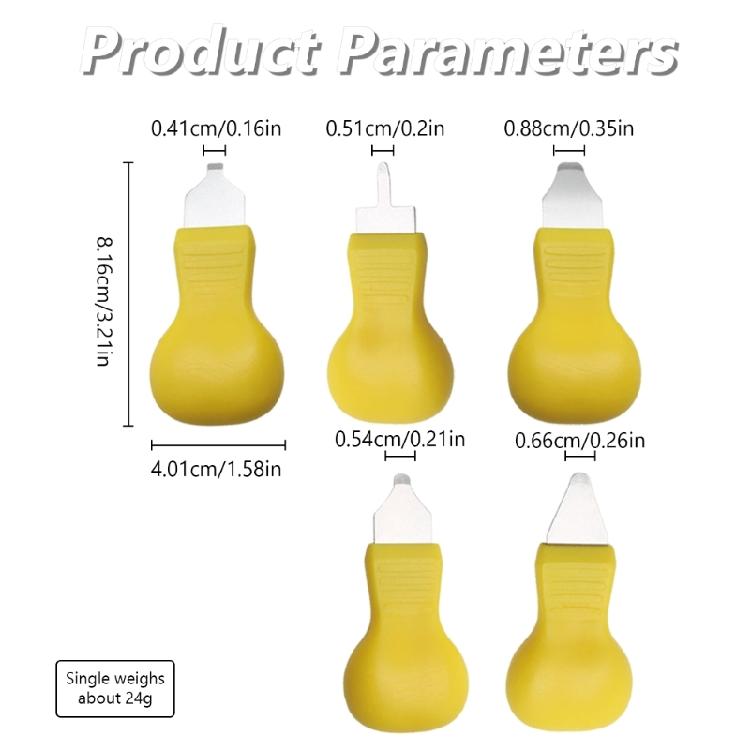 5Pcs Watch Back Knife Opener Pry Bottom Watch Repair Tool with Nonslip Handle