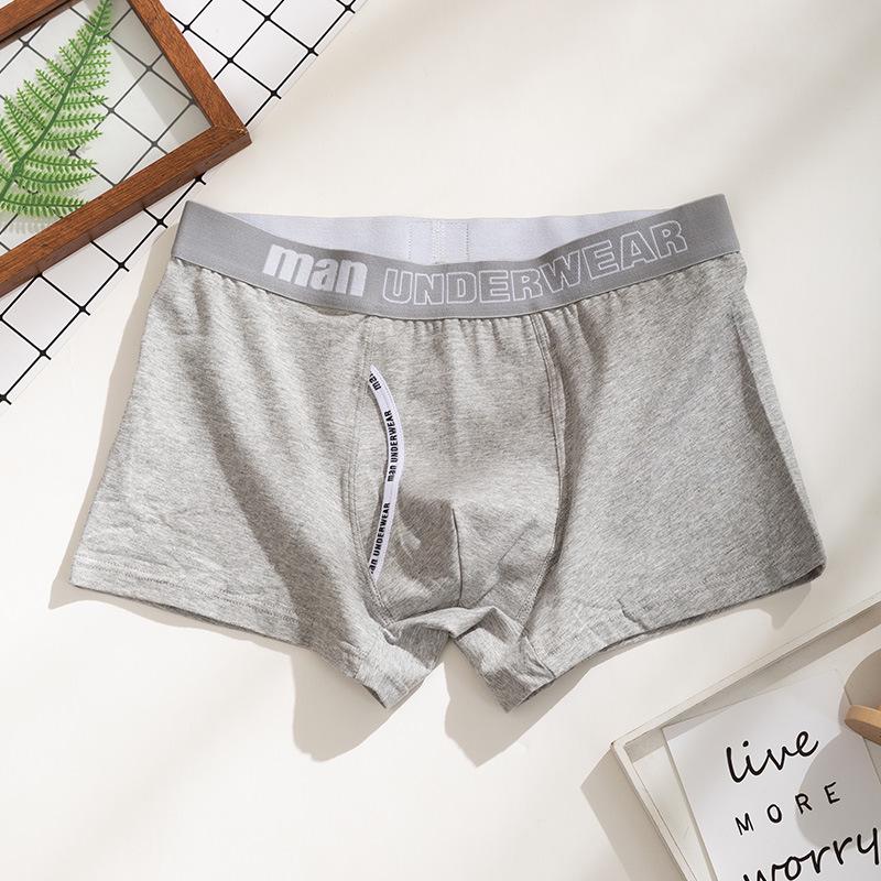 Men's Mid-Rise Pure Cotton Breathable Boxer Briefs - Youth Sports Trendy Style