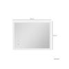 Kleankin Miroir De Salle De Bain Avec Éclairage LED, 70x50 Cm, 3 Lumières Colorées, IP44 Résistant À L'eau