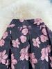 2026 European Spring Embroidered Midi Skirt with Light Luxury and Large Hem for Women