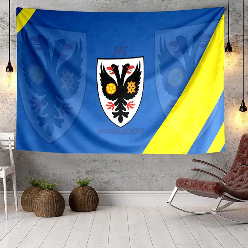 1PC Afc Wimbledon Crest Tapestry Hanging for Bedroom,Livingroom, Playroom,Decor Art Room Wall Tapestry Holiday and Birthday Gifts