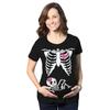 Lustiges Skelett-Baby-Mädchen Umstandsshirt, Halloween-Kostüm