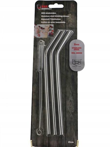 REUSABLE METAL STRAWS ECO TUBES + CLEANER