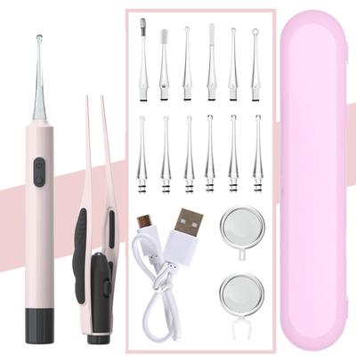 Earpick Light Leuchtender Earpick Earpick mit LED-Licht USB wiederaufladbar Leuchtender Earpick Lupe Ohr Austauschbare Ohrstöpsel Ohrreinigung Leuchtender Earpick