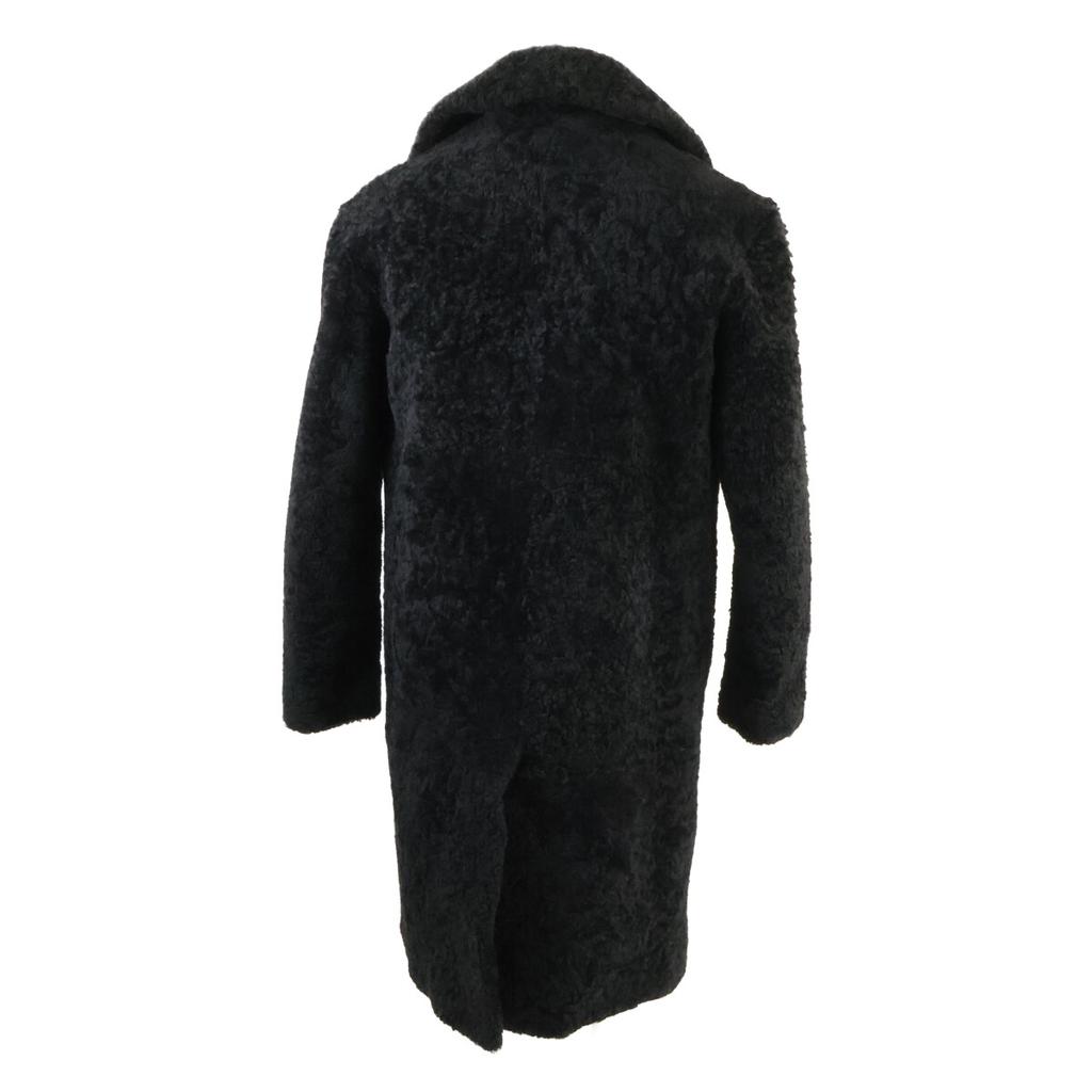 Saint Laurent Paris [Excellent Condition/Domestically Authorized] 524686 Y7SJ2 Mouton Shearling Center Vent Chesterfield Jacket Coat 46 blackUsed