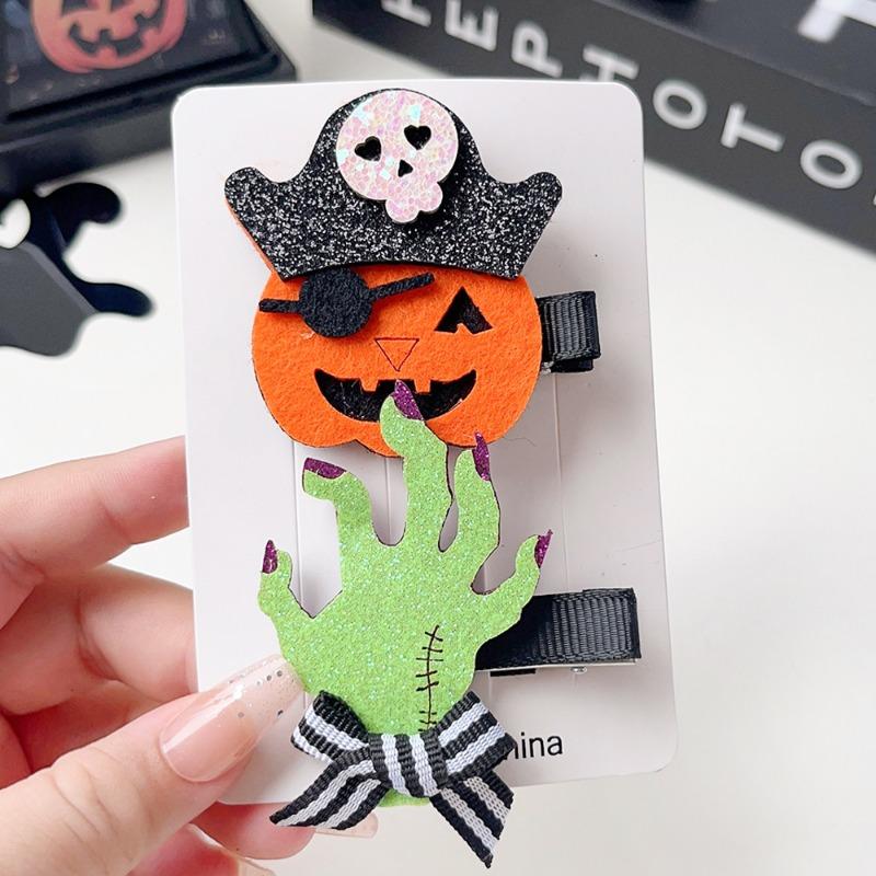 Halloween Funny Pumpkin Ghost Bat Side Clip Top Clip Festive Atmosphere Hair Accessory