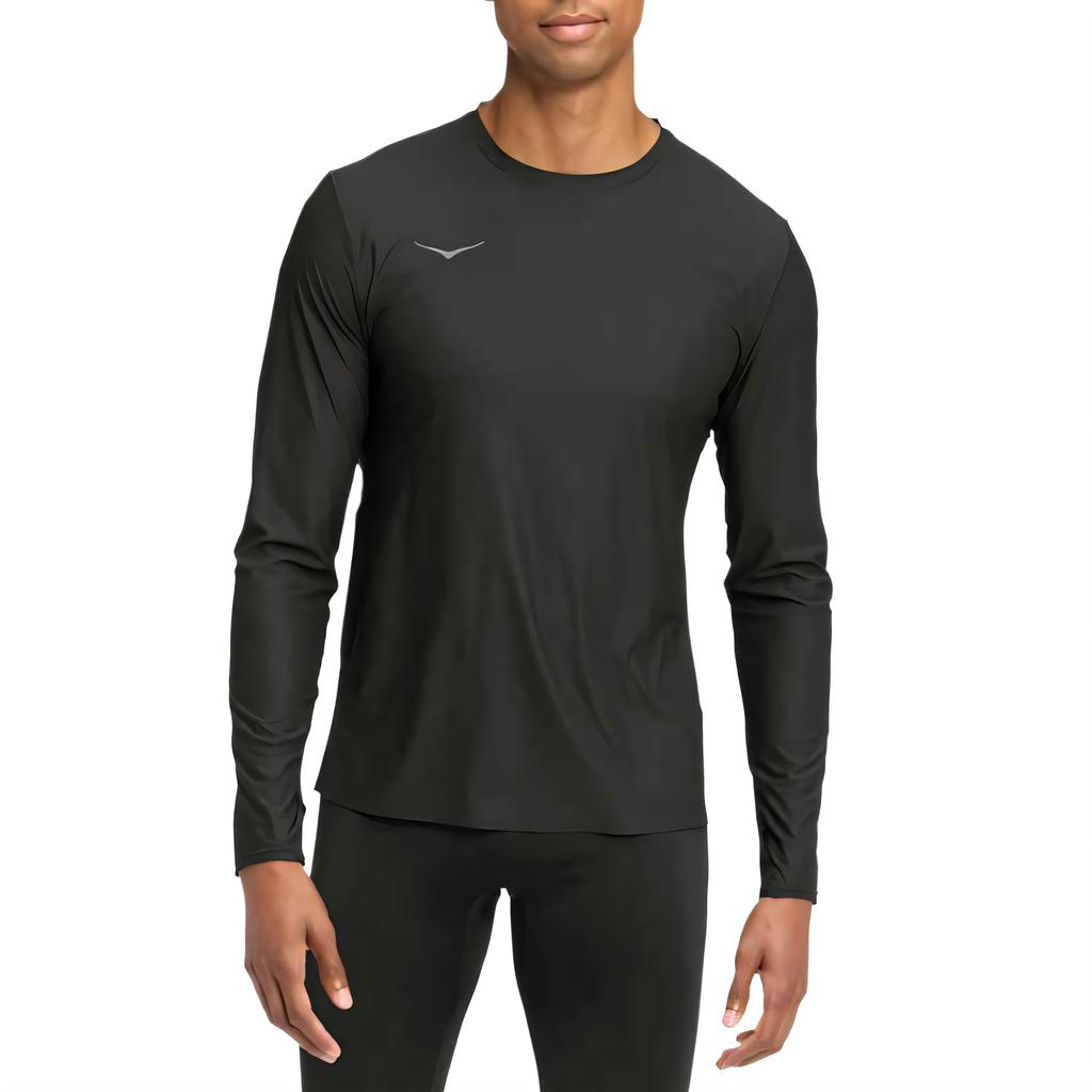 HOKA ONE ONE Minimalist Comfortable Solid Color Long Sleeve T-Shirt Men tops 1175772-BLK
