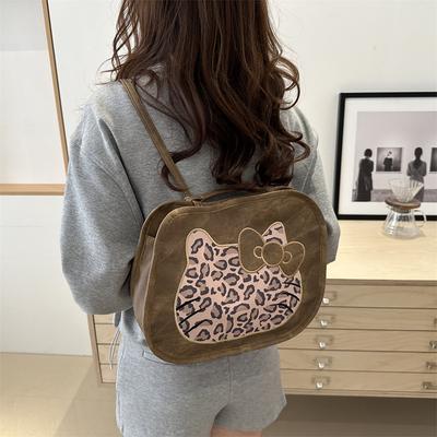 Cute Cat Armpit Bag, Leopard Print Backpack, Women's New Tote Bag, Women's Bag, Shoulder Bag.
