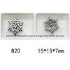 Mixed Color Pavé Zirconia Decorative Metal Button