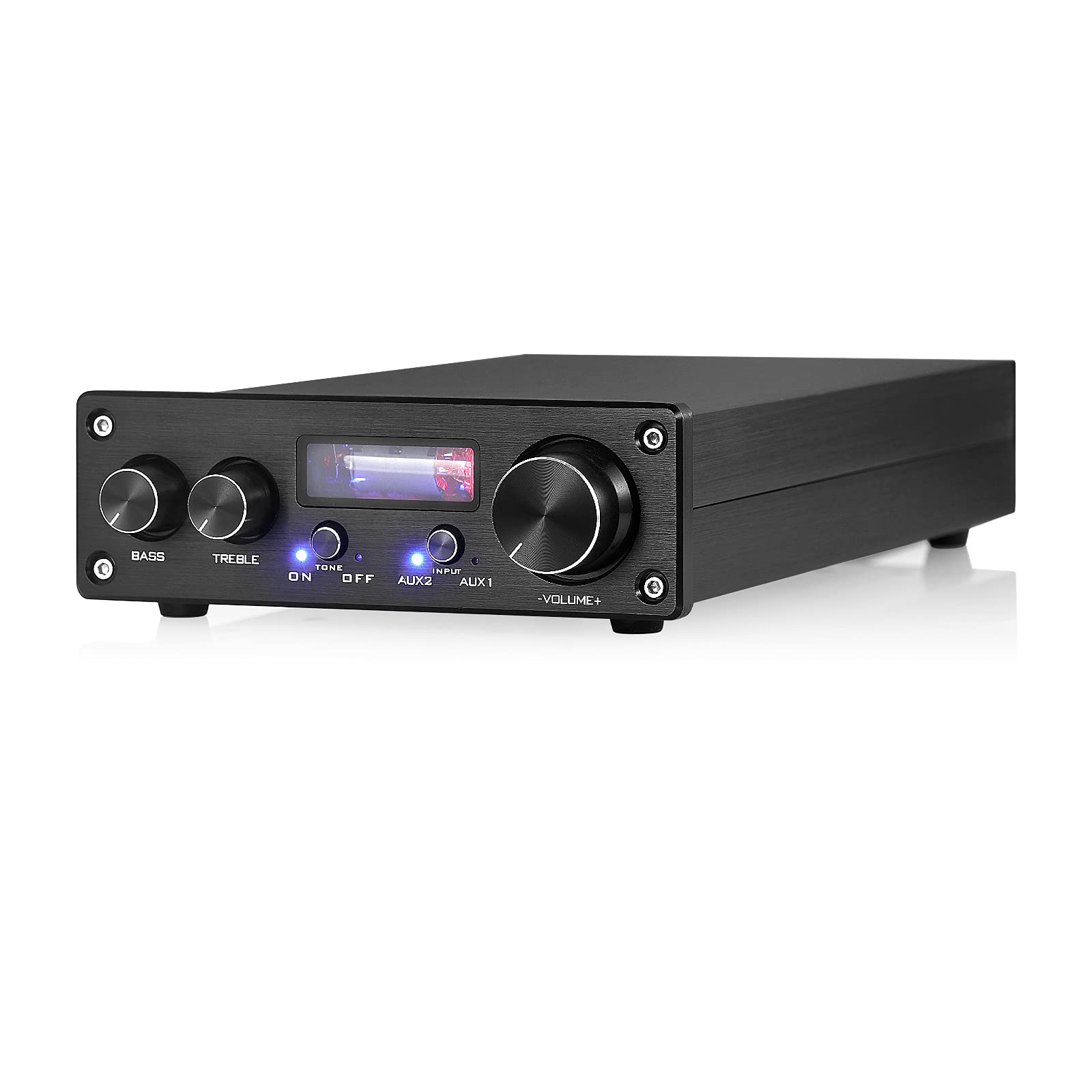 

6K4 HiFi ламповый усилитель мощности твердотельный стерео настольный аудиоусилитель 48 Вт 48 Вт + (черный)
