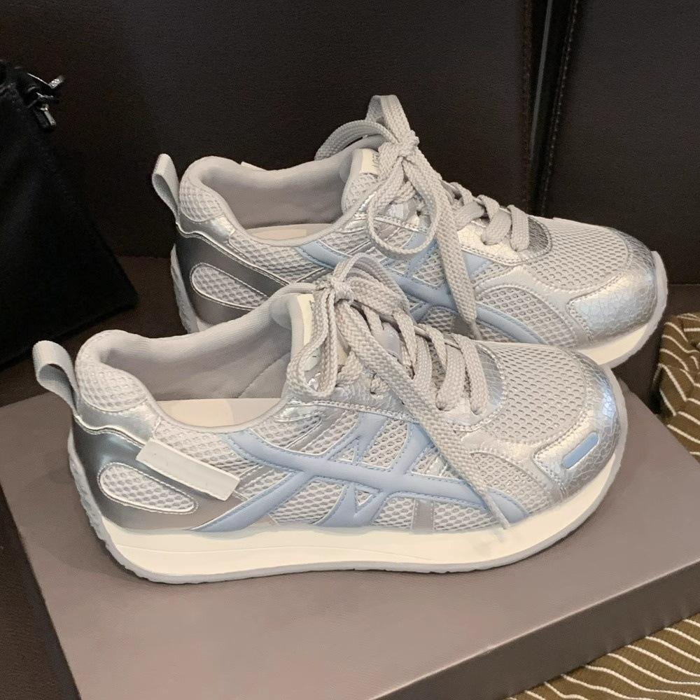 Lightweight Soft-soled Small Moral Training Shoes for Women's 2025 Spring and Summer New Leisure Student Lace-up Sports Forrest Gump Shoes