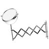 Two-Sided 3X Magnifying Bathroom Wall Mirror 6 Inch Retractable 360 Degree Swivel Extendable Makeup Vanity Mirror for Small