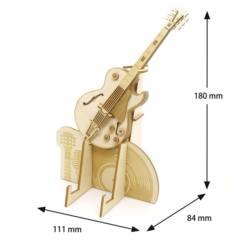 Guitar A 3D Wooden Puzzle DIY Craft Kit for Kids and Adults Alike Educational Toy for Boys and Girls A Great 3D Art Piece and a Great Gift for Adults