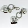 Trendy Heart Shaped Keychains with Big/Small Ball Keyrings Handmade Jewelry for Women and Men Unique Bag Decoration
