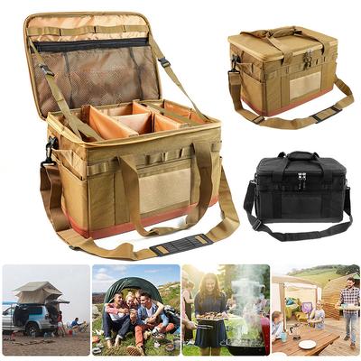 Outdoor Camping Gas Tank Storage Bag Large Capacity Ground Nail Tool Bag Travel Gas Canister Picnic Cookware Utensils Kit Bag