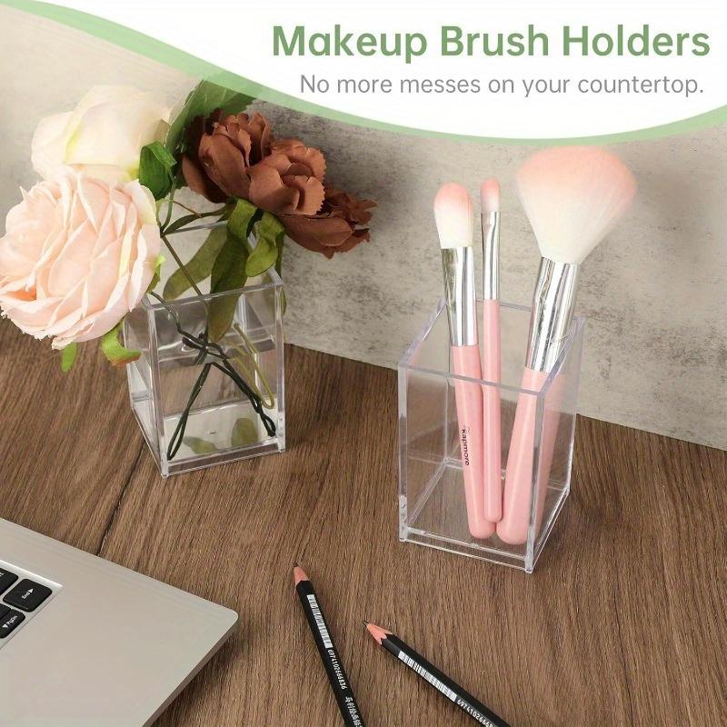 Pen Container Solid Acrylic Multifunctional Desktop Makeup Brush Pencil Holder Container Home Supplies Pen Organizer Pen Pot
