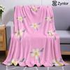 Pink Daisy Backdrop Ultra Soft Sherpa Fleece Blanket Fluffy Warm Halloween Cozy Throw for Sofa Couch Bedroom Gift All Season