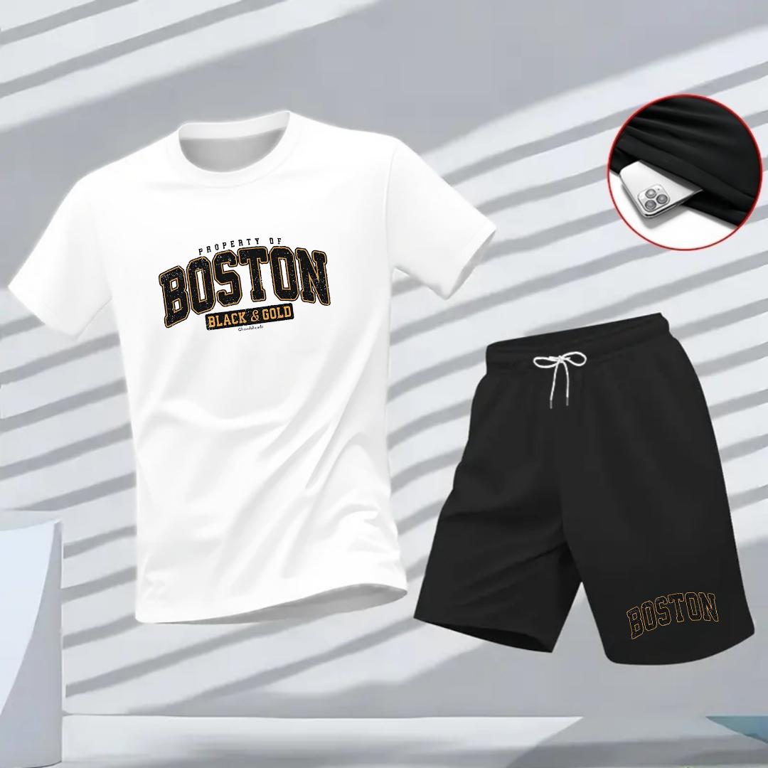 Summer Fashion Street Short Sleeved Sports Suit Men s Women s Sports Shirt Set Crew Neck Short Sleeved Shorts Sports Suit 2-piece S