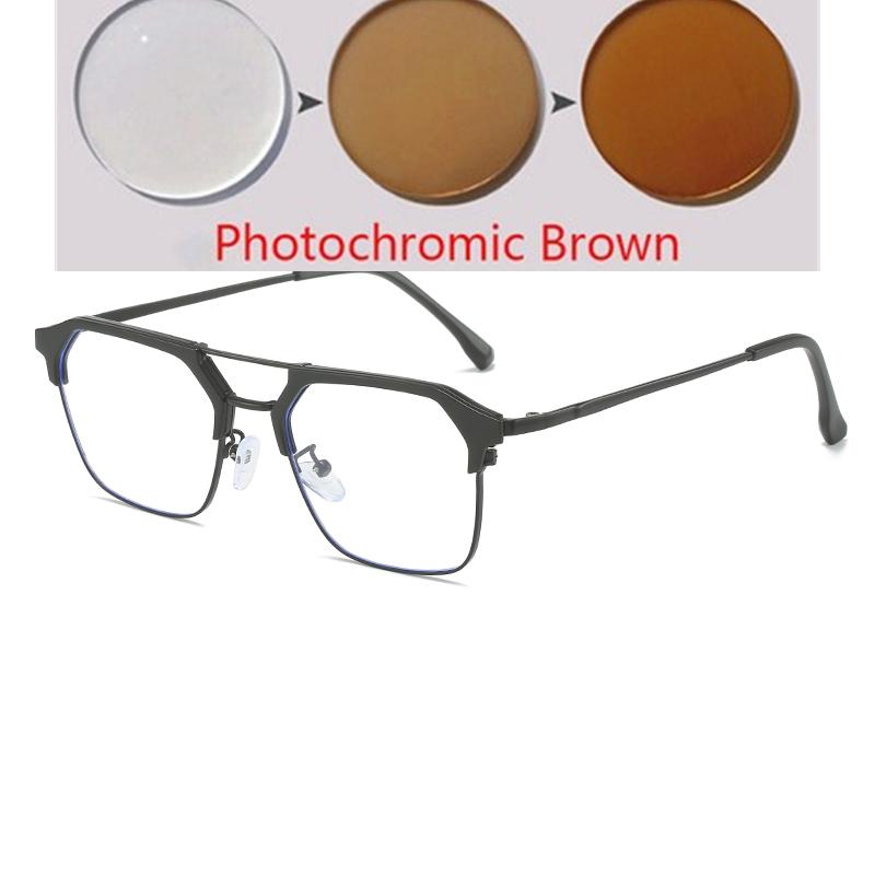 Vintage Anti Blue Rays Irregular Prescription Glasses For The Nearsighted Student Short-Sight Eyewear Diopter 0 -0.5 -0.75 To -6