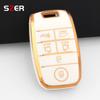 6 Button New Tpu Car Smart Key Case Shell Fob Holder Keychain Protector For Kia Sedona Grand Carnival Sorento L580 Accessories