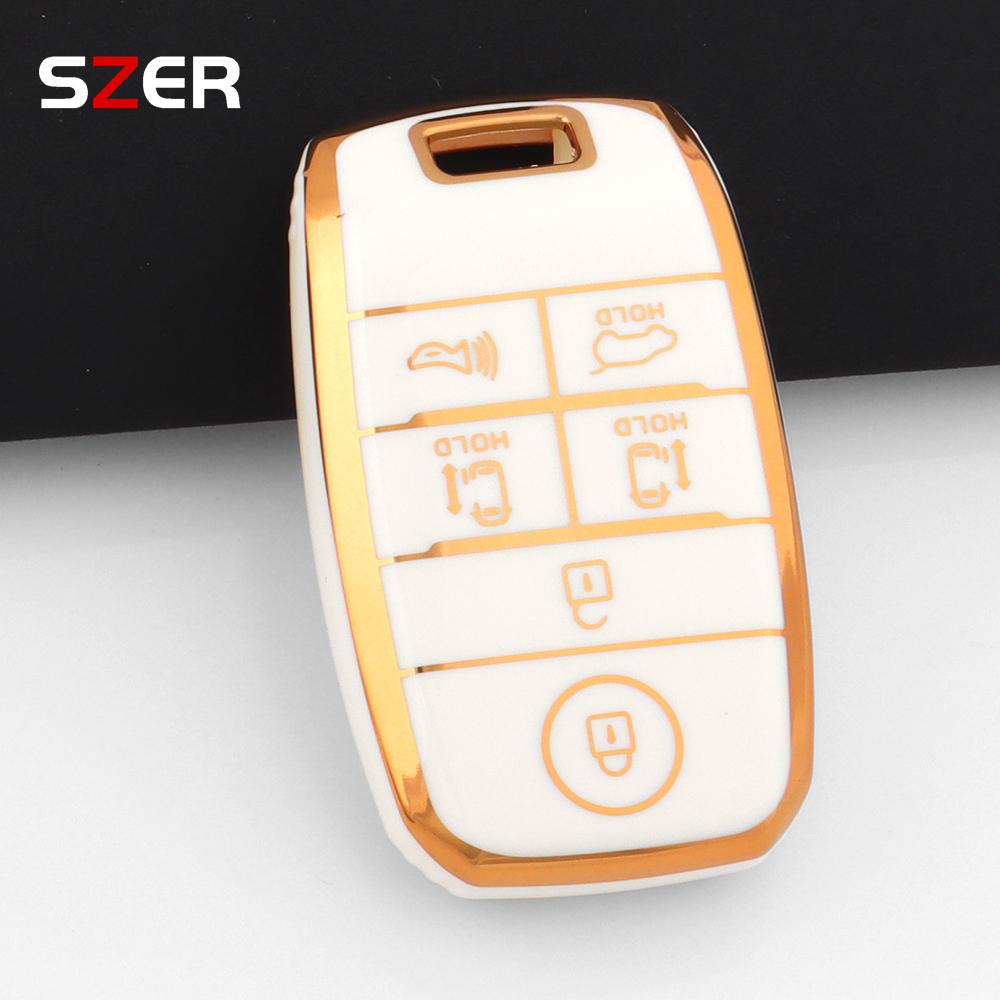 6 Button New Tpu Car Smart Key Case Shell Fob Holder Keychain Protector For Kia Sedona Grand Carnival Sorento L580 Accessories