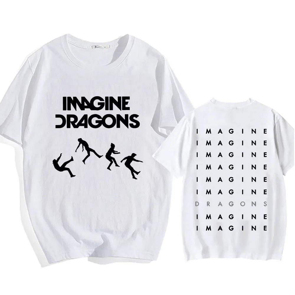 2026 Imagine Dragons Loom Tour Maglietta Manica Corta Cotone Uomo Donna T Shirt Alta Qualità Morbida Unisex Streetwear Hip Hop Moda