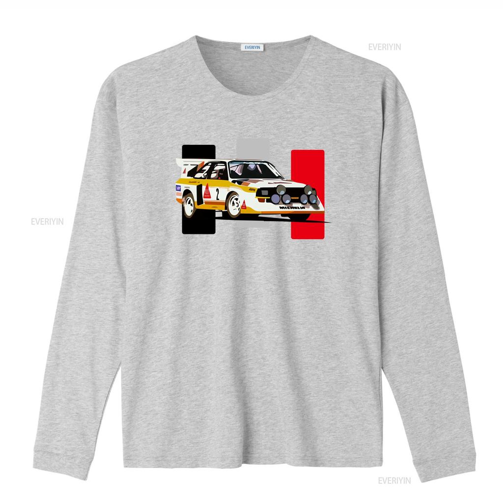 Klassisches Sport quattro S1 E2 Rallye Rennwagen Design T-Shirt für Motorsport-Enthusiasten vintage gewaschen stilvoll