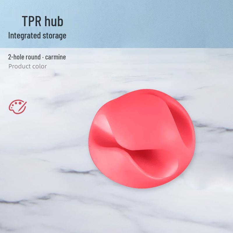 Multi-Hole Self-Adhesive Cable Organizer and Power Cord Holder