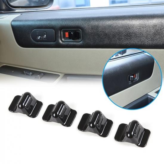 Glossy Black Safety Door Lock Switch Cover Trim For Hummer H2  2003-07