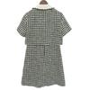 sandro Beautiful tweed trompe l'oeil dress, women's, white and black, size 34, SFPRO02482-107 dress 34 White / blackUsed