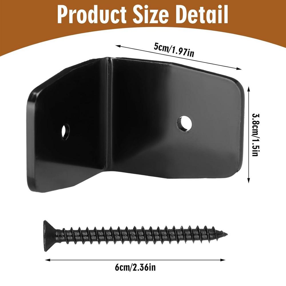 Rafter Ties Steel Joist Ties Clip Hardware 12 Pieces Wood Joist Hangers Black Roofing Connectors Hardware For Pergola Shed