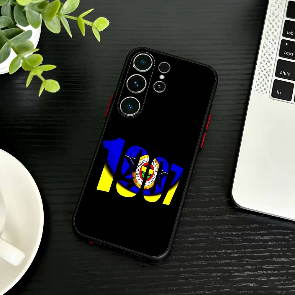 Coole L-Türkei Fenerbahce-Muster Handyhülle Für Samsung S26,S25,S24,S23,S22,S21,S20,Ultra,Plus,FE Schwarze Weiche Hülle