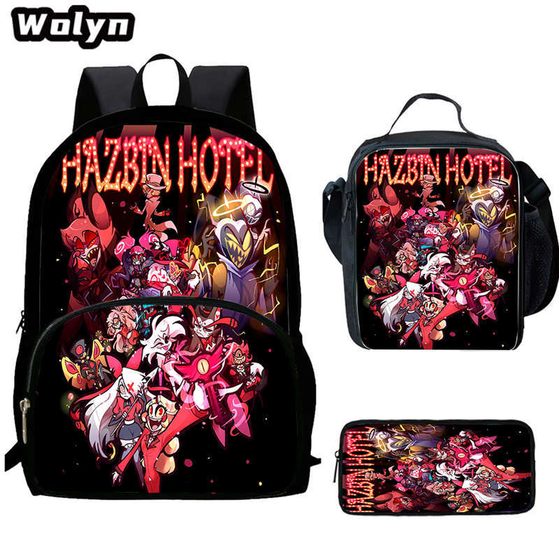 Hell Inn Hazbin Hotel Student School Bag High Value Leisure Oxford Ridge Relief Backpack
