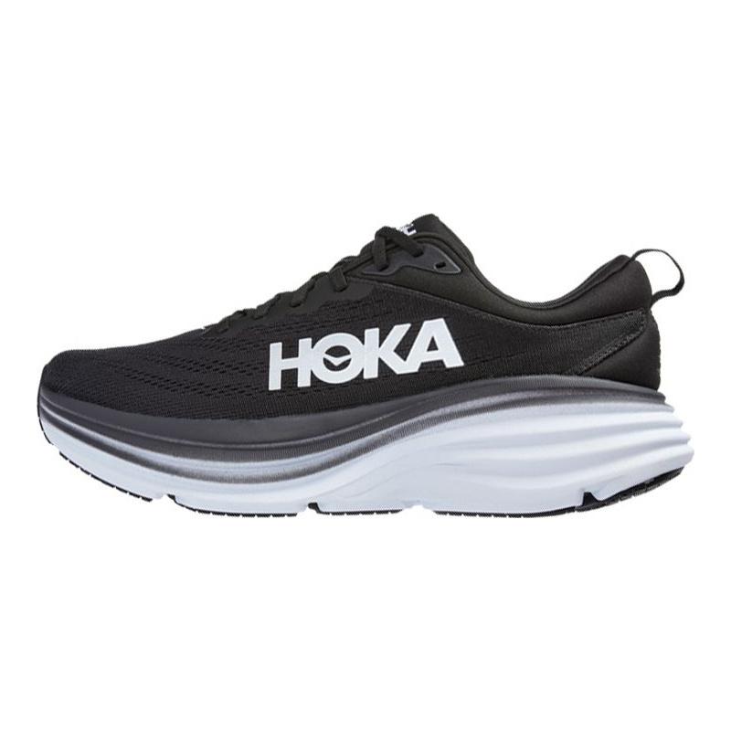 HOKA Bondi 8 D Geniş Siyah Beyaz Kadın Spor Ayakkabı 1127954-BWHT