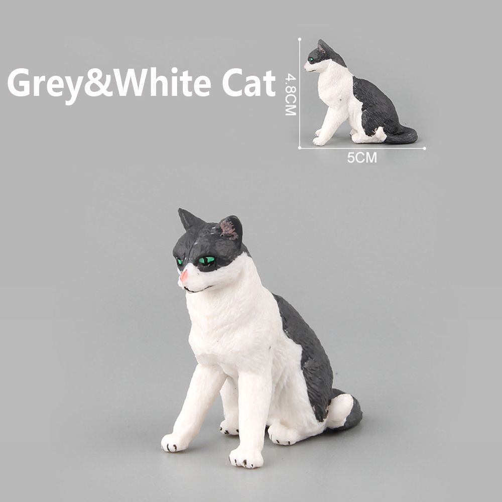 1 PC  Bonsai Ornament  House Decor Plastic Neko Figurine Mini Pet Model Simulation Animal Miniature Cat