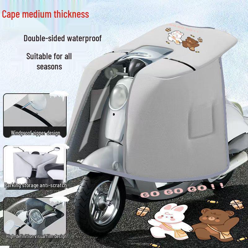 Ganzjahres-Doppelseitige Wasserdichte Windschutzscheibe für Elektrofahrräder