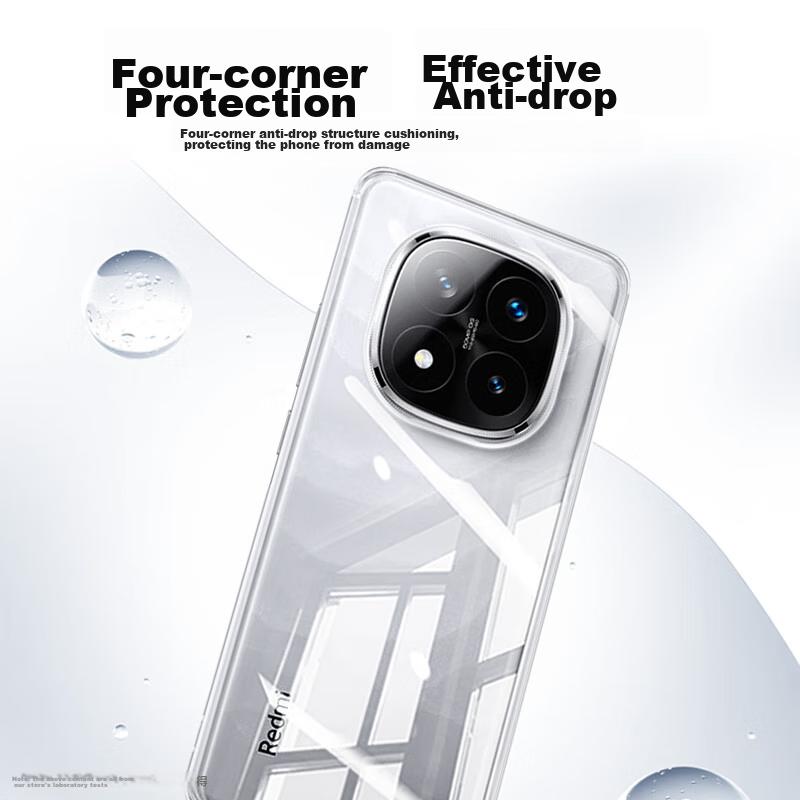 Xiaomi Redmi Note14 Pro+ Phone Case, for Redmi Note14 Pro+, Full Lens Protection, Simple Skin-Friendly Transparent Soft, Fingerprint-Resistant