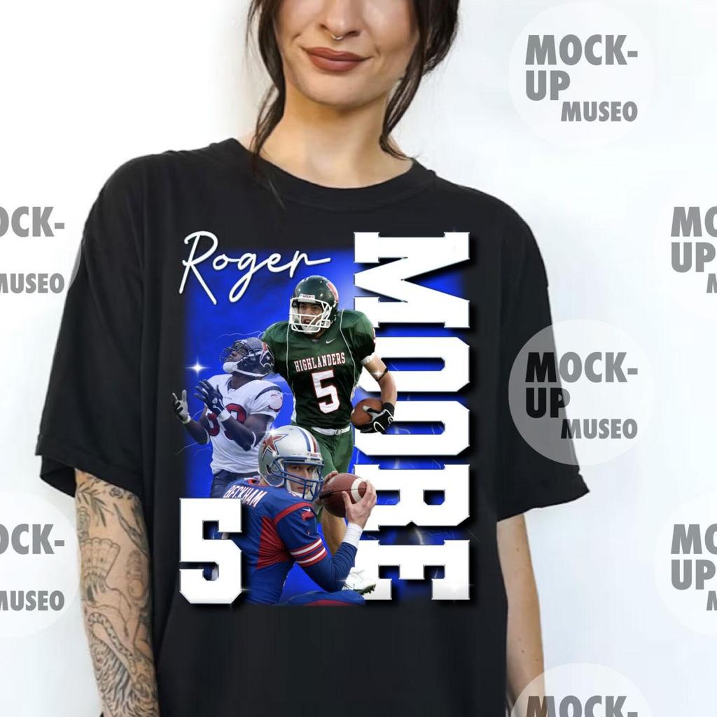 Personalized Football Player PNG: Custom T-Shirt Design (Digital Download)
