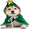 Pet Christmas Costume Puppy Xmas Cloak With Star And Pompoms Cat Santa Cape With Santa Hat Party  Small To Medium Sized Dog