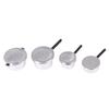Set Of 4 Dollhouse Mini Silver Pans