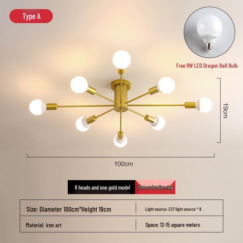 Nordic LED Ceiling Light: Modern Minimalist Design for Bedrooms & Living Rooms