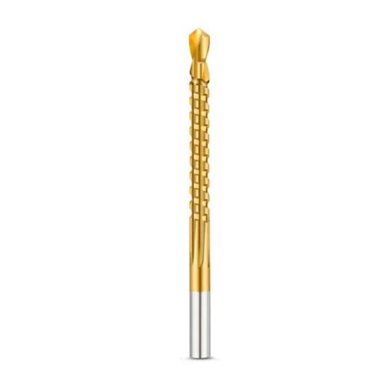 Titanium Coated HSS Twist Drill Bits, 3-8mm Serrated Side Cutting Drill Bit, Hex Shank Serrated Cutting Drill Bits, Drill Bit Woodworking Tools, Hole