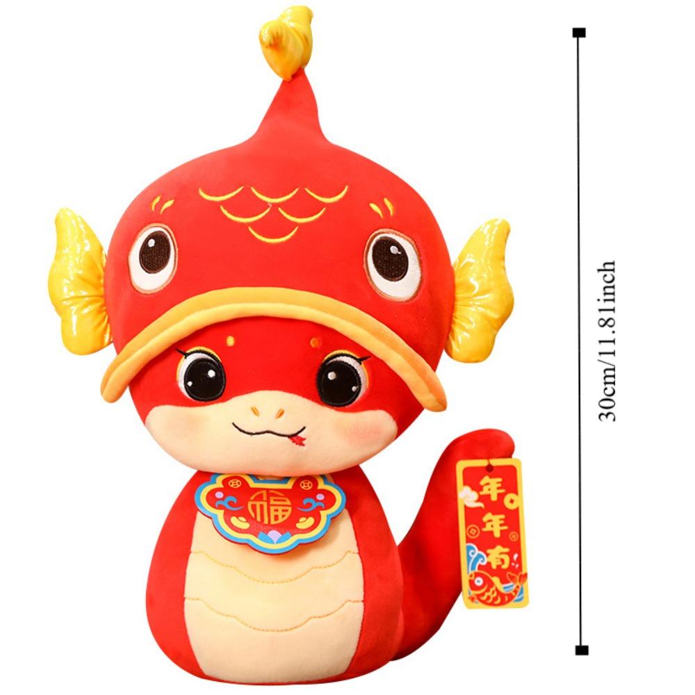 Chinese Style Wealth Snake Year Mascot Toy Blessing Lucky Snake Doll Keychain  Children